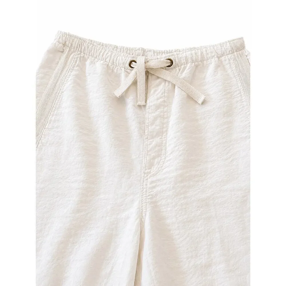 Free People We The Free White Drawstring Beach Shorts Size S Coastal Resort Boho